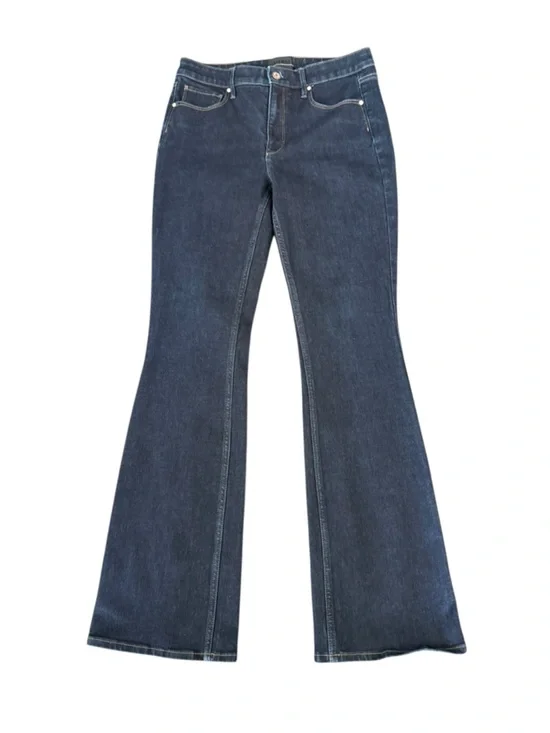 WHBM Women’s High Rise Dark Wash Sculpt Skinny Flare Jeans Size 8 Stretch - Picture 4 of 16